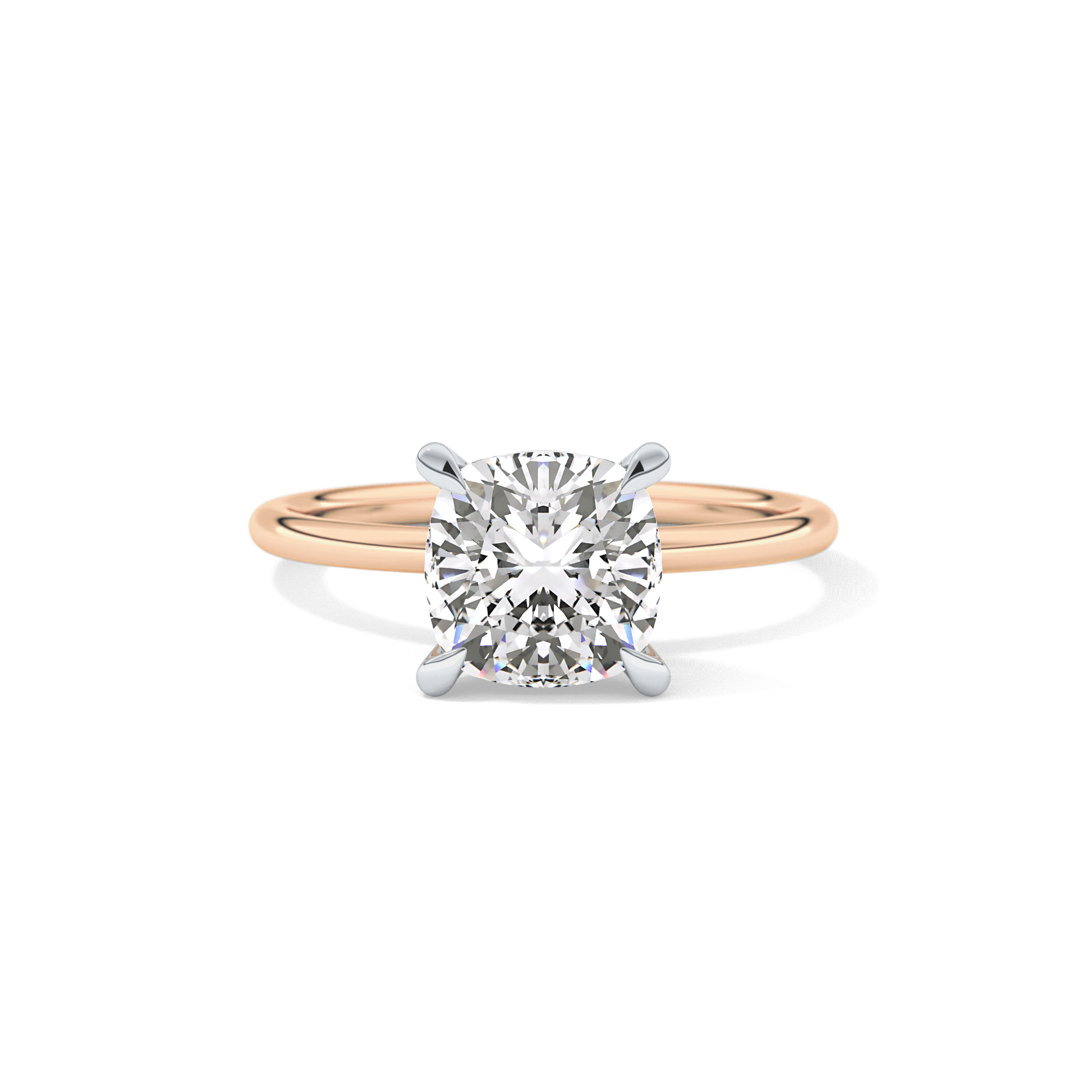 Cushion Solitaire Lab Grown Diamond Engagement Ring