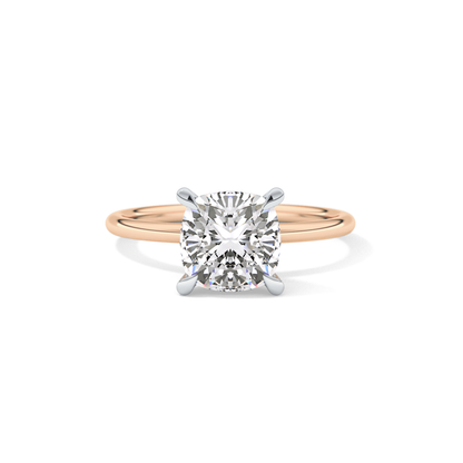Cushion Solitaire Lab Grown Diamond Engagement Ring