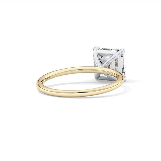 Asscher Solitaire Lab Grown Diamond Engagement Ring