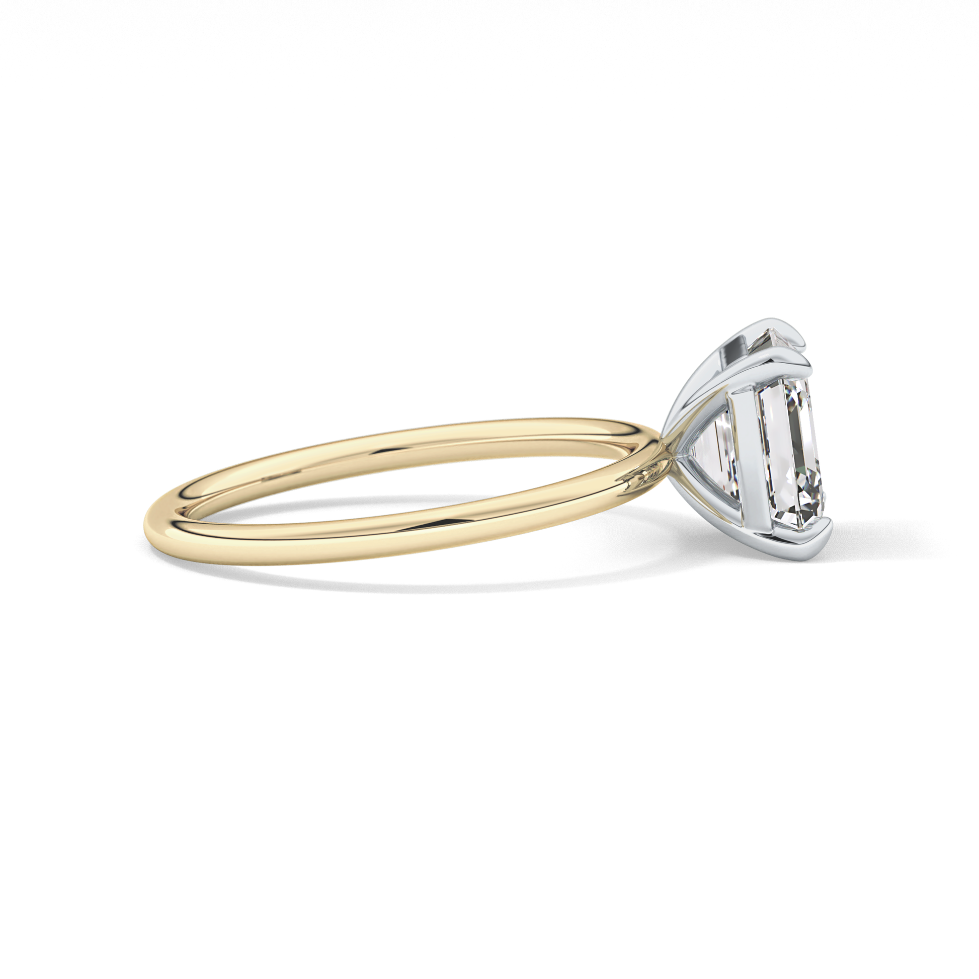Asscher Solitaire Lab Grown Diamond Engagement Ring
