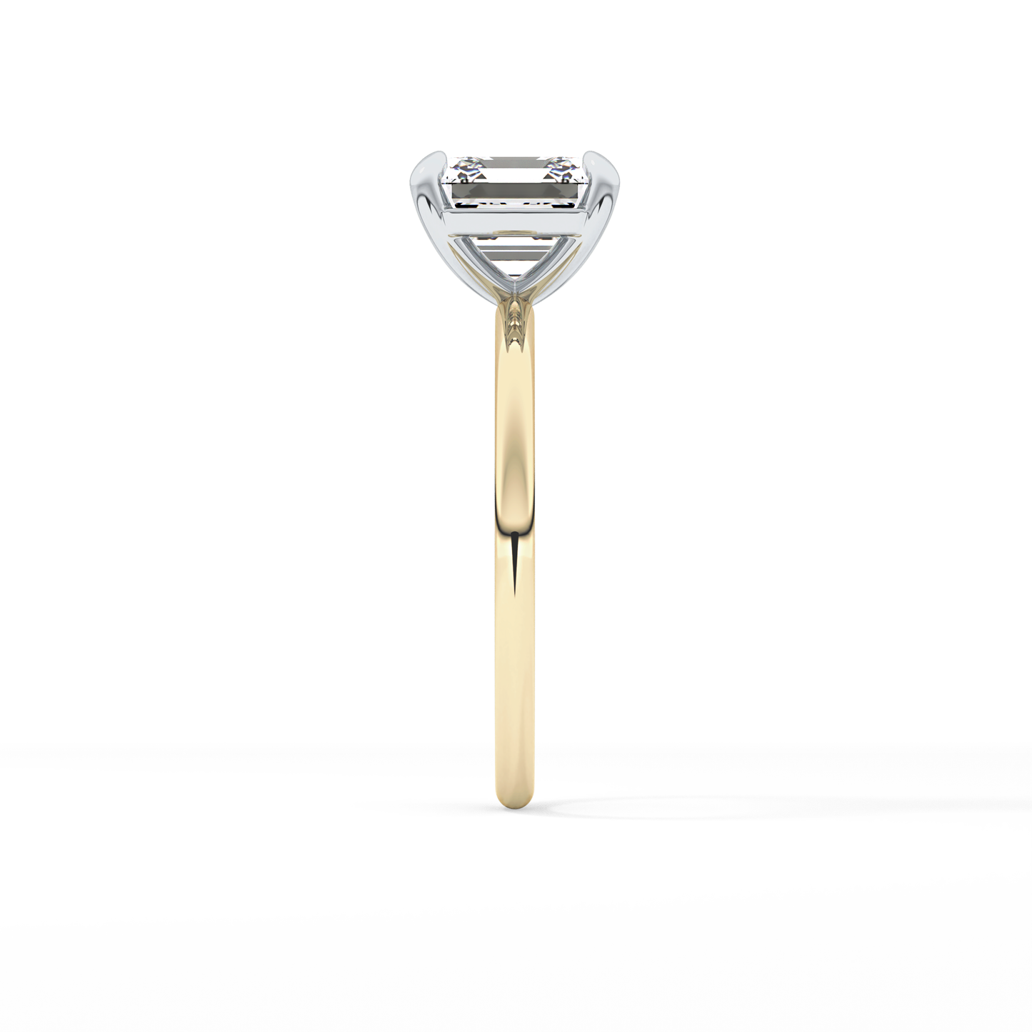 Asscher Solitaire Lab Grown Diamond Engagement Ring