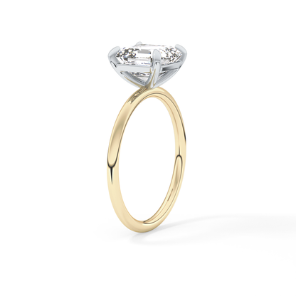 Asscher Solitaire Lab Grown Diamond Engagement Ring
