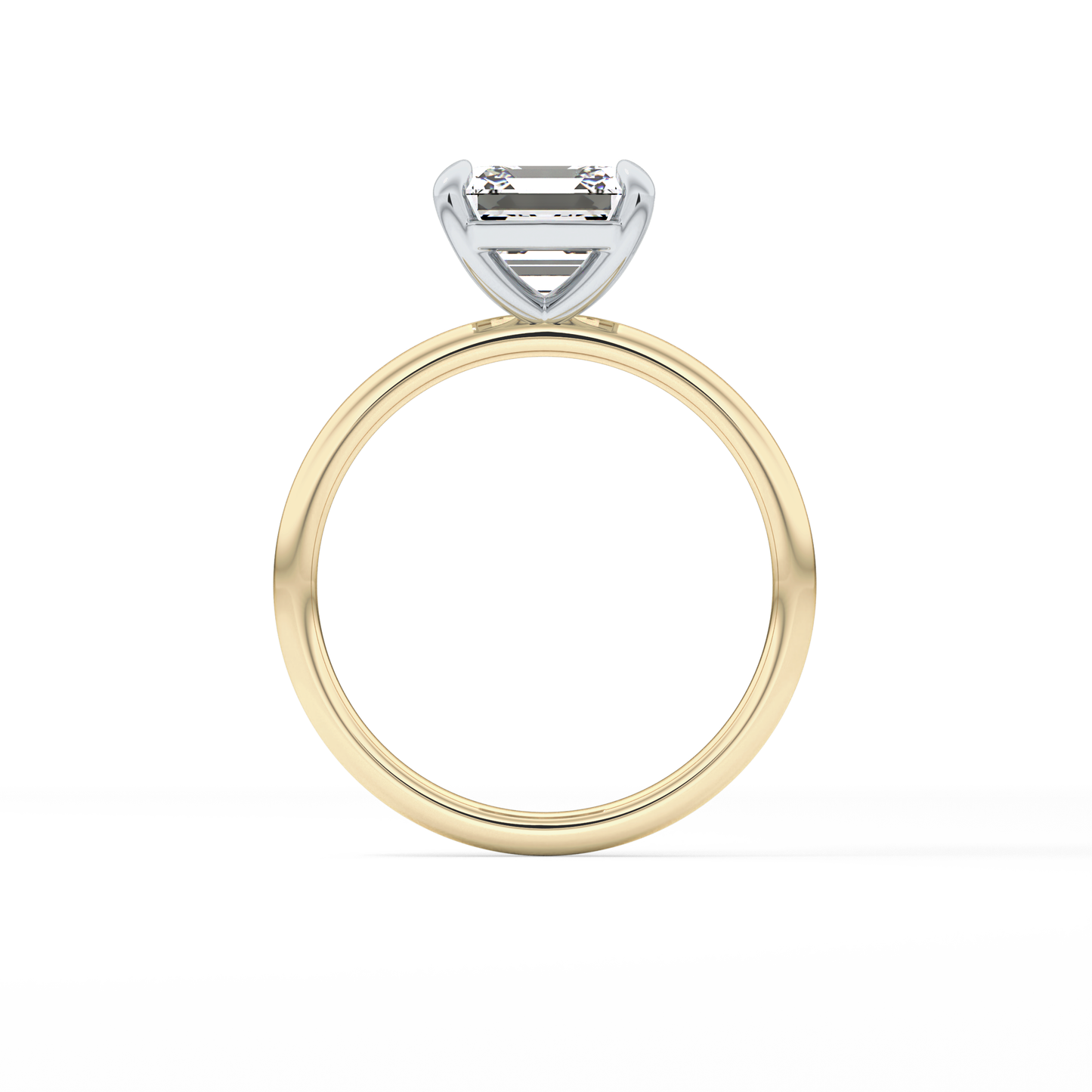 Asscher Solitaire Lab Grown Diamond Engagement Ring