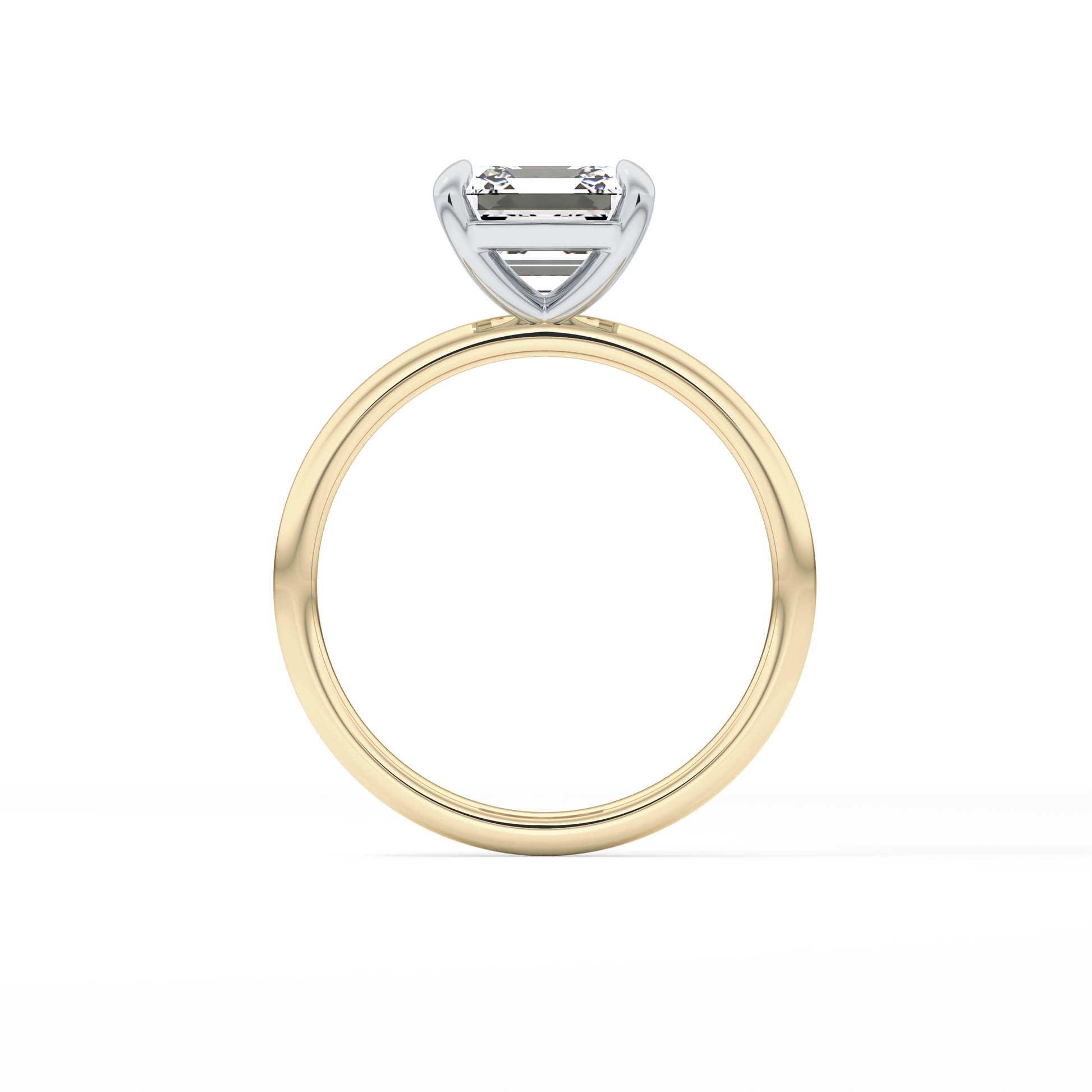 Asscher Solitaire Lab Grown Diamond Engagement Ring