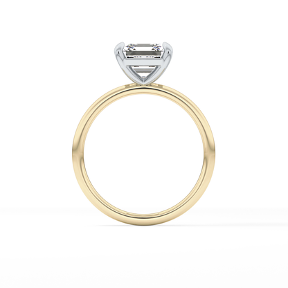Asscher Solitaire Lab Grown Diamond Engagement Ring