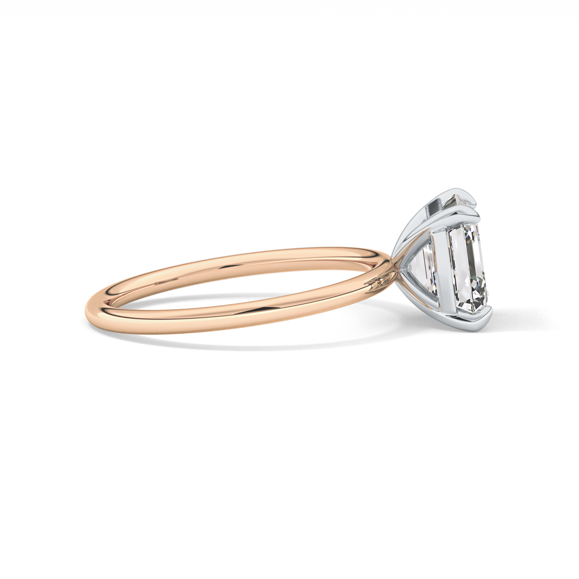 Asscher Solitaire Lab Grown Diamond Engagement Ring