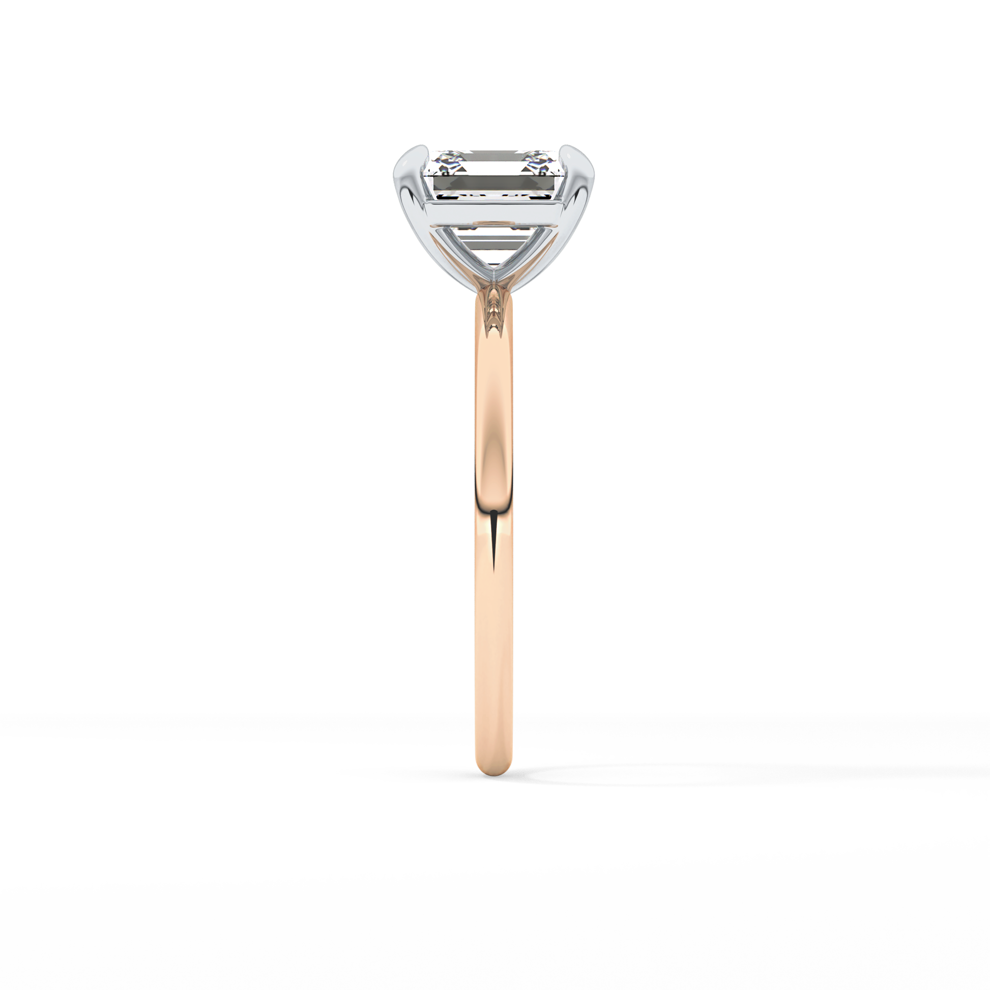 Asscher Solitaire Lab Grown Diamond Engagement Ring