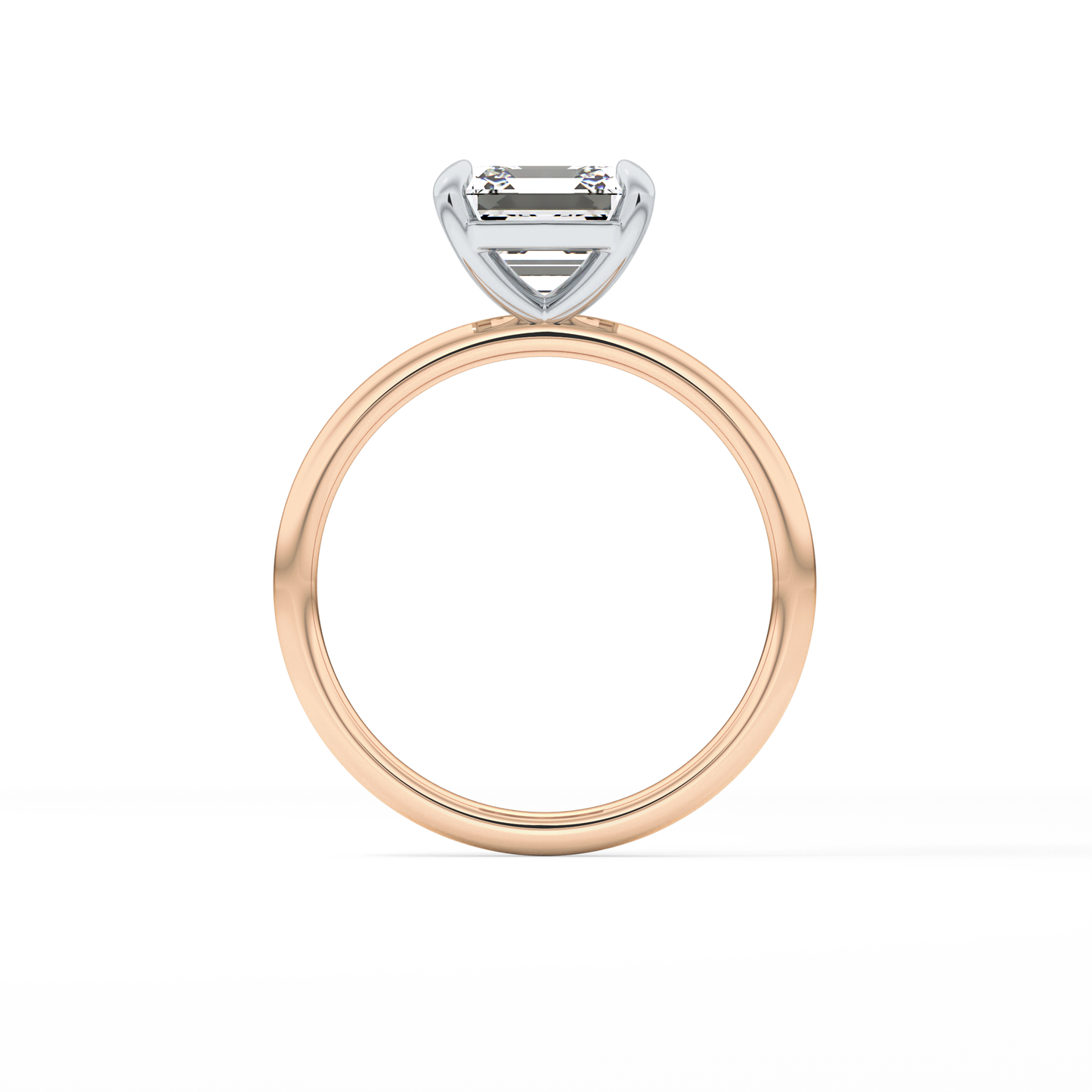 Asscher Solitaire Lab Grown Diamond Engagement Ring