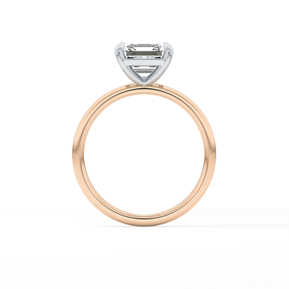 Asscher Solitaire Lab Grown Diamond Engagement Ring