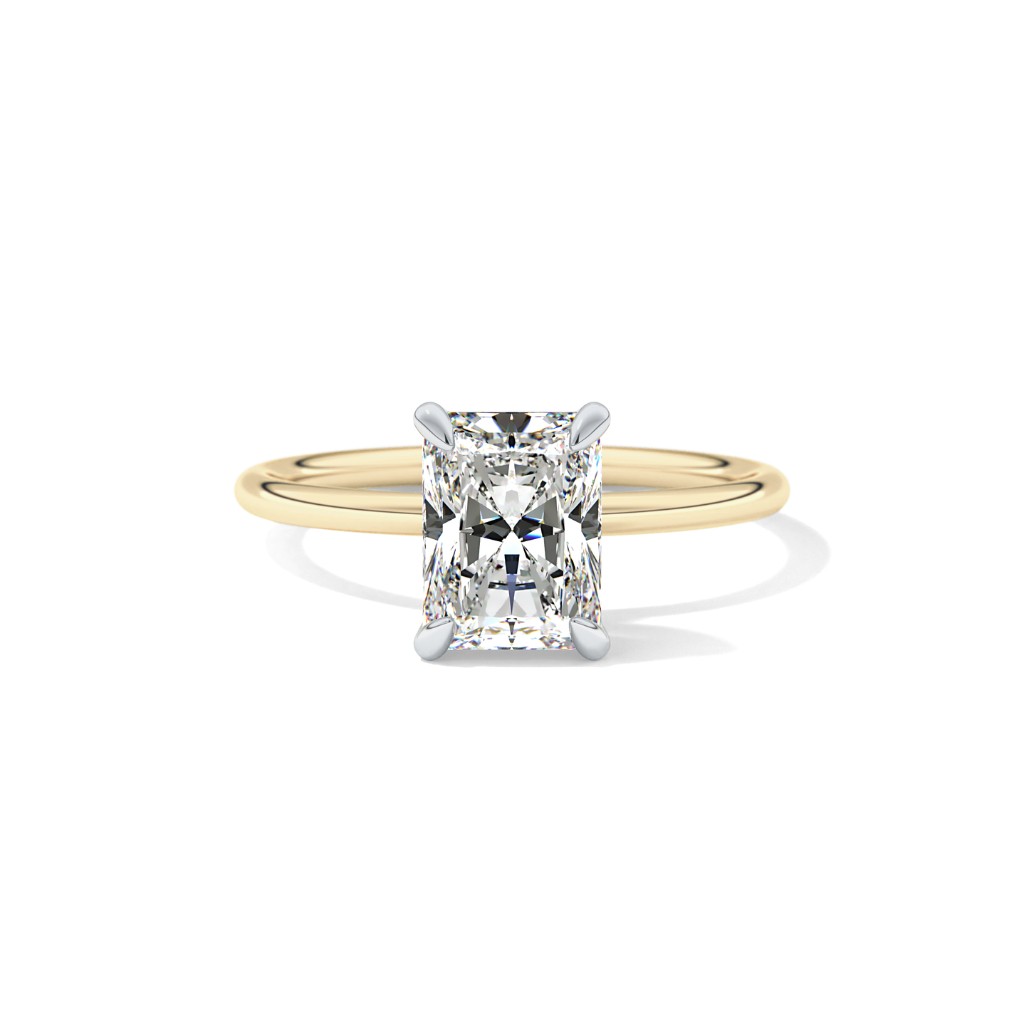Radiant Solitaire Lab Grown Diamond Engagement Ring