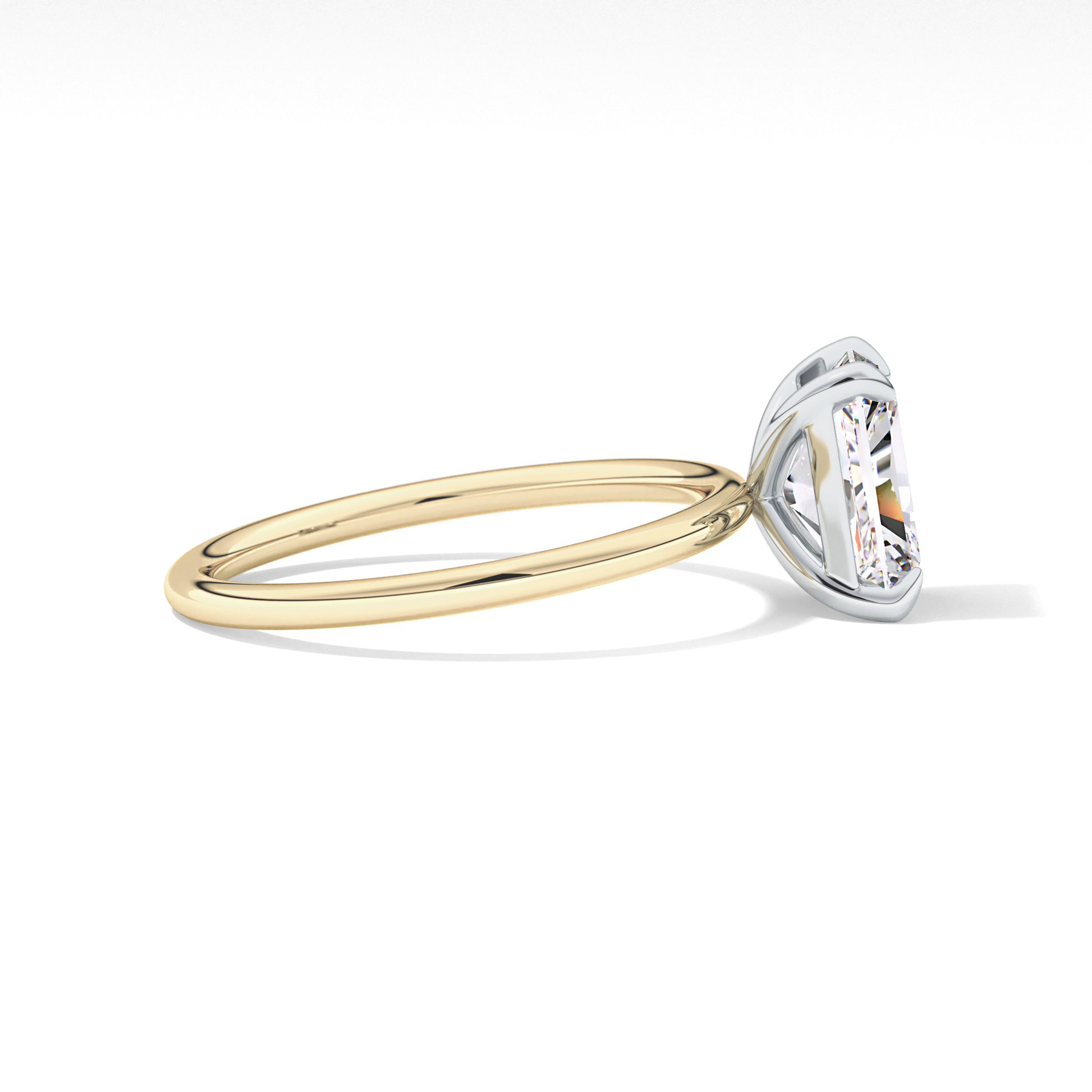 Radiant Solitaire Lab Grown Diamond Engagement Ring