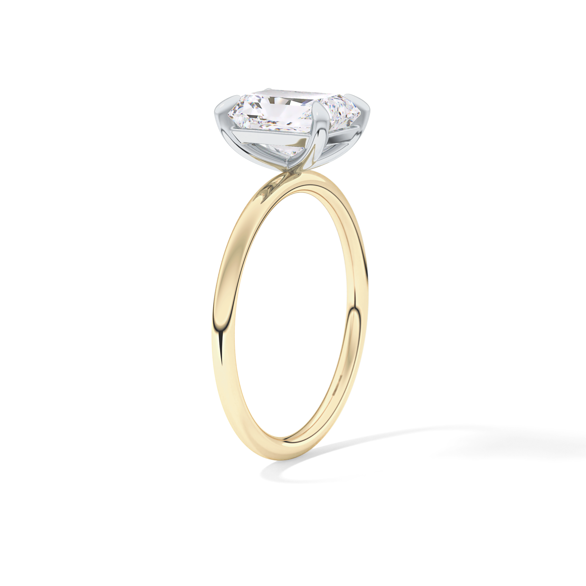 Radiant Solitaire Lab Grown Diamond Engagement Ring
