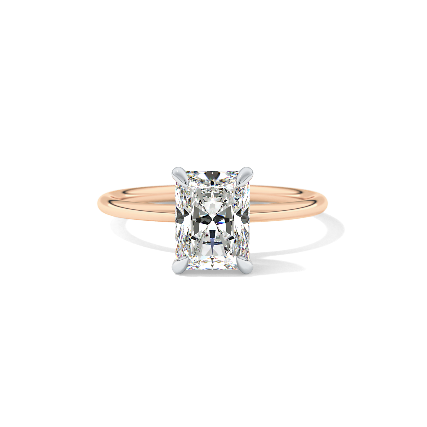 Radiant Solitaire Lab Grown Diamond Engagement Ring