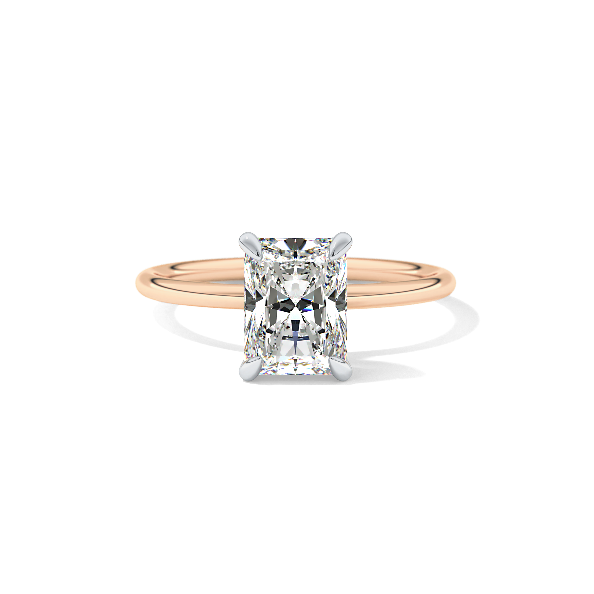 Radiant Solitaire Lab Grown Diamond Engagement Ring