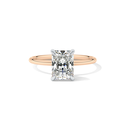 Radiant Solitaire Lab Grown Diamond Engagement Ring
