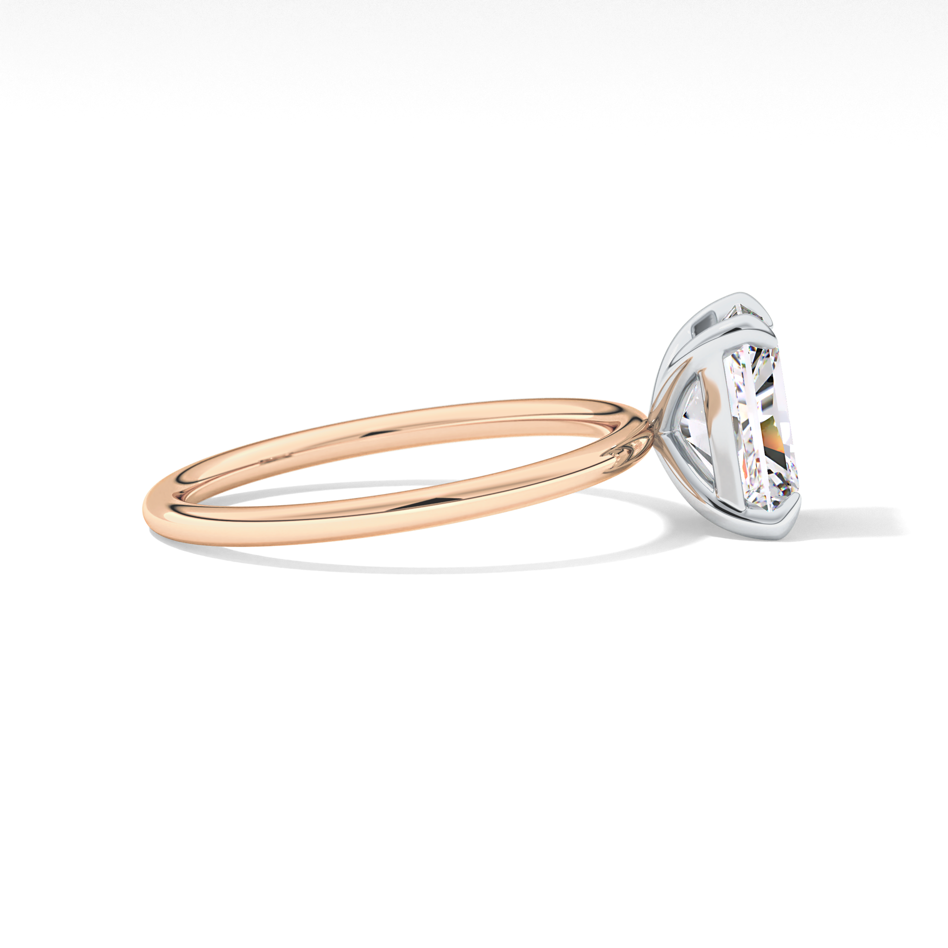 Radiant Solitaire Lab Grown Diamond Engagement Ring