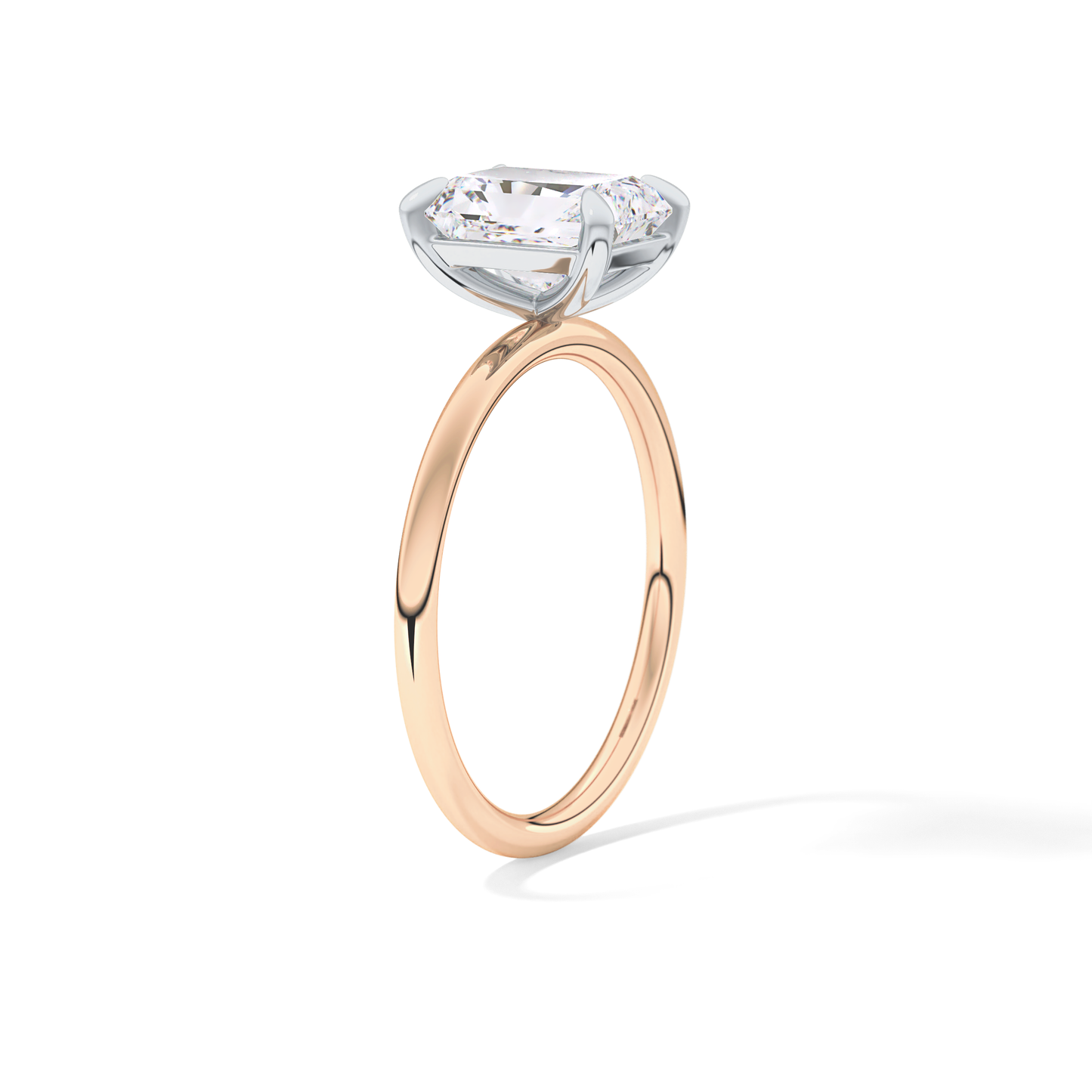 Radiant Solitaire Lab Grown Diamond Engagement Ring