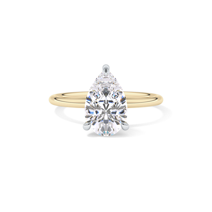 Pear Solitaire Lab Grown Diamond Engagement Ring