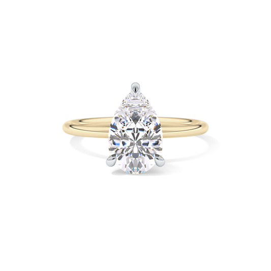 Pear Solitaire Lab Grown Diamond Engagement Ring