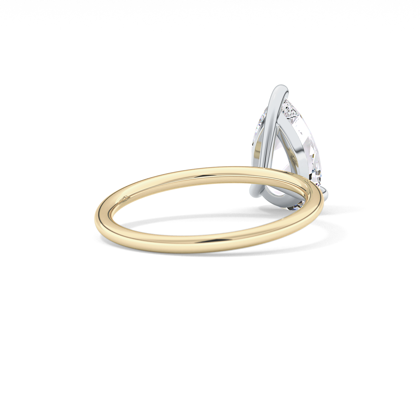 Pear Solitaire Lab Grown Diamond Engagement Ring