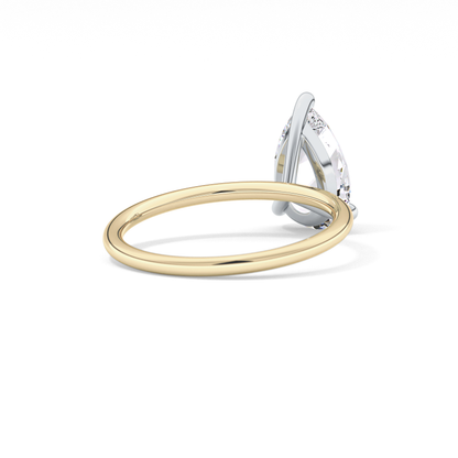 Pear Solitaire Lab Grown Diamond Engagement Ring