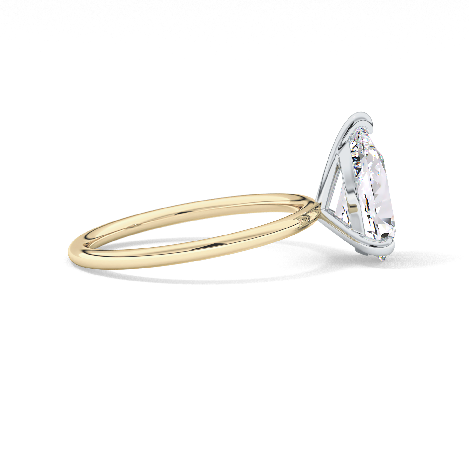 Pear Solitaire Lab Grown Diamond Engagement Ring