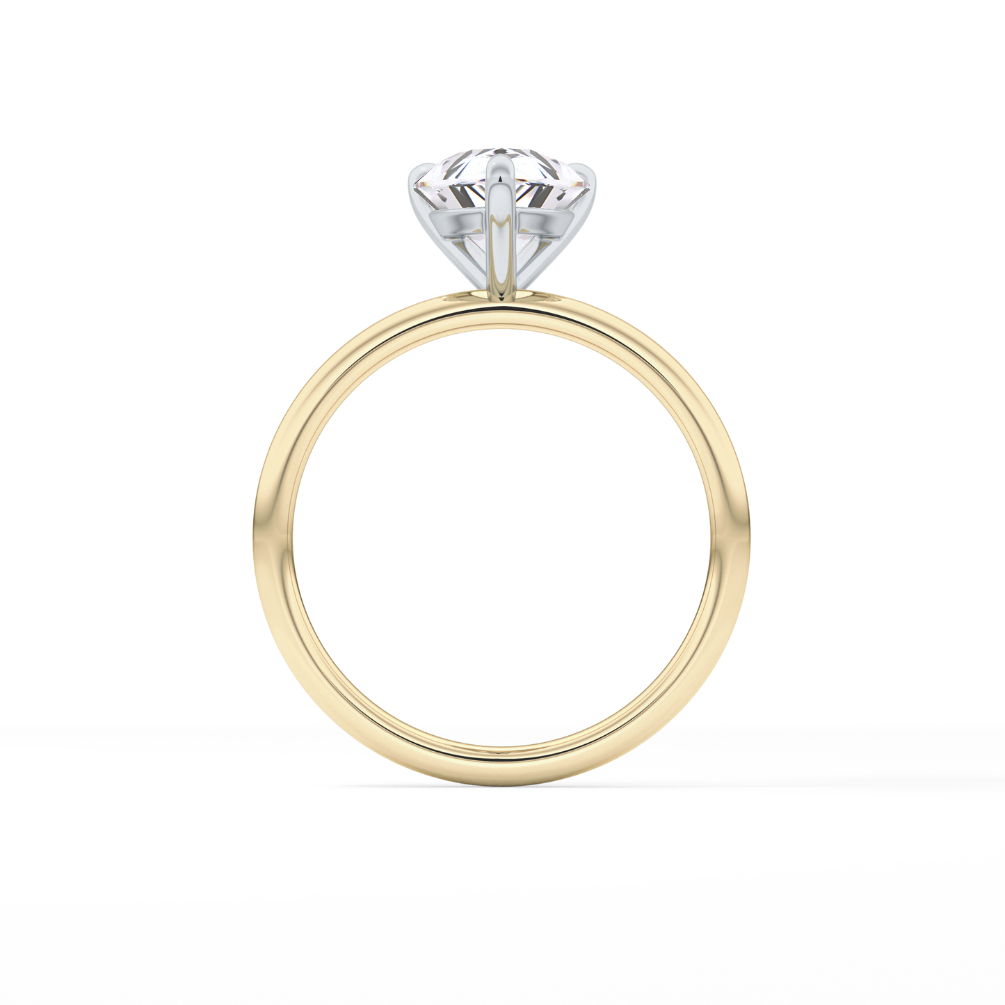 Pear Solitaire Lab Grown Diamond Engagement Ring