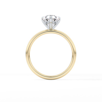 Pear Solitaire Lab Grown Diamond Engagement Ring