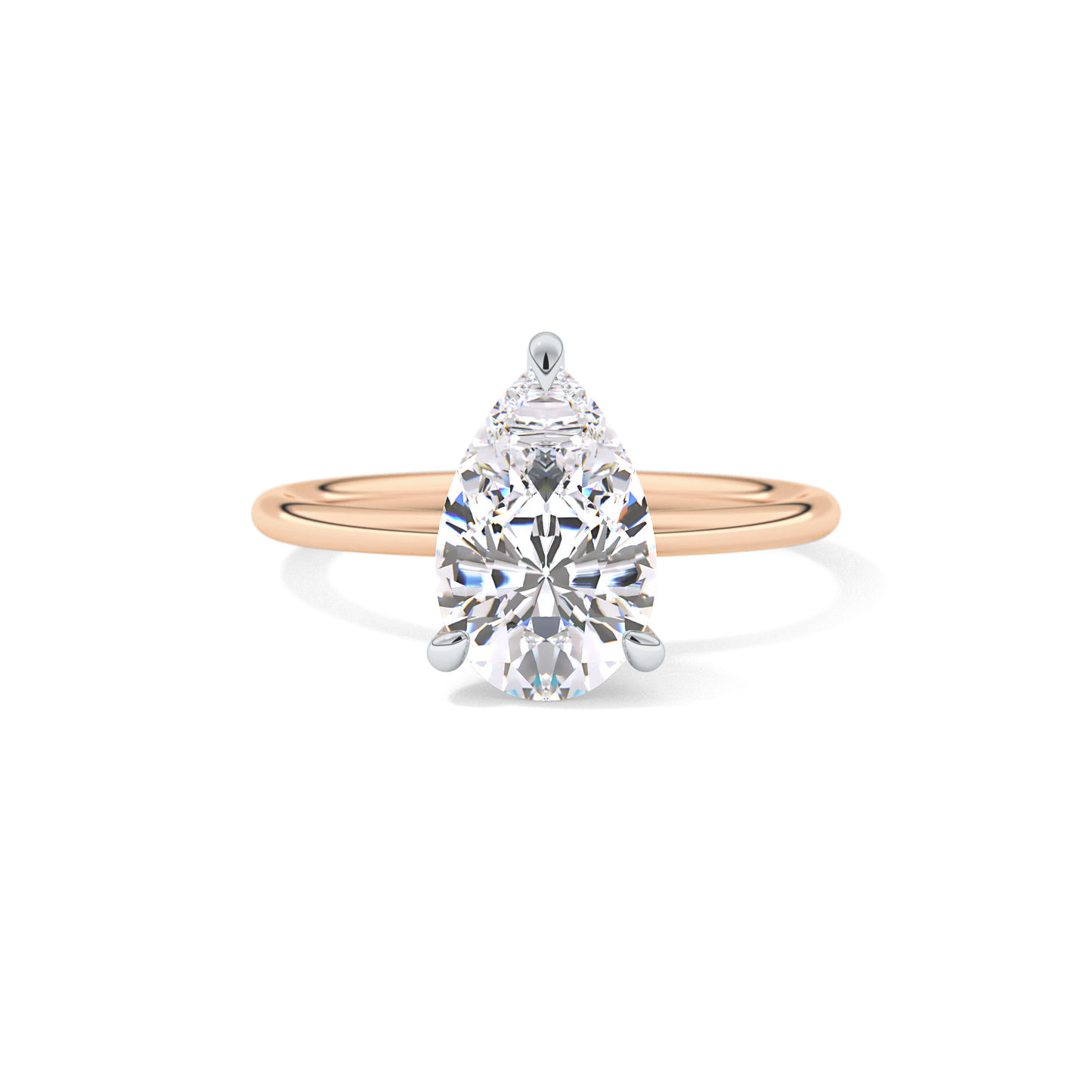 Pear Solitaire Lab Grown Diamond Engagement Ring