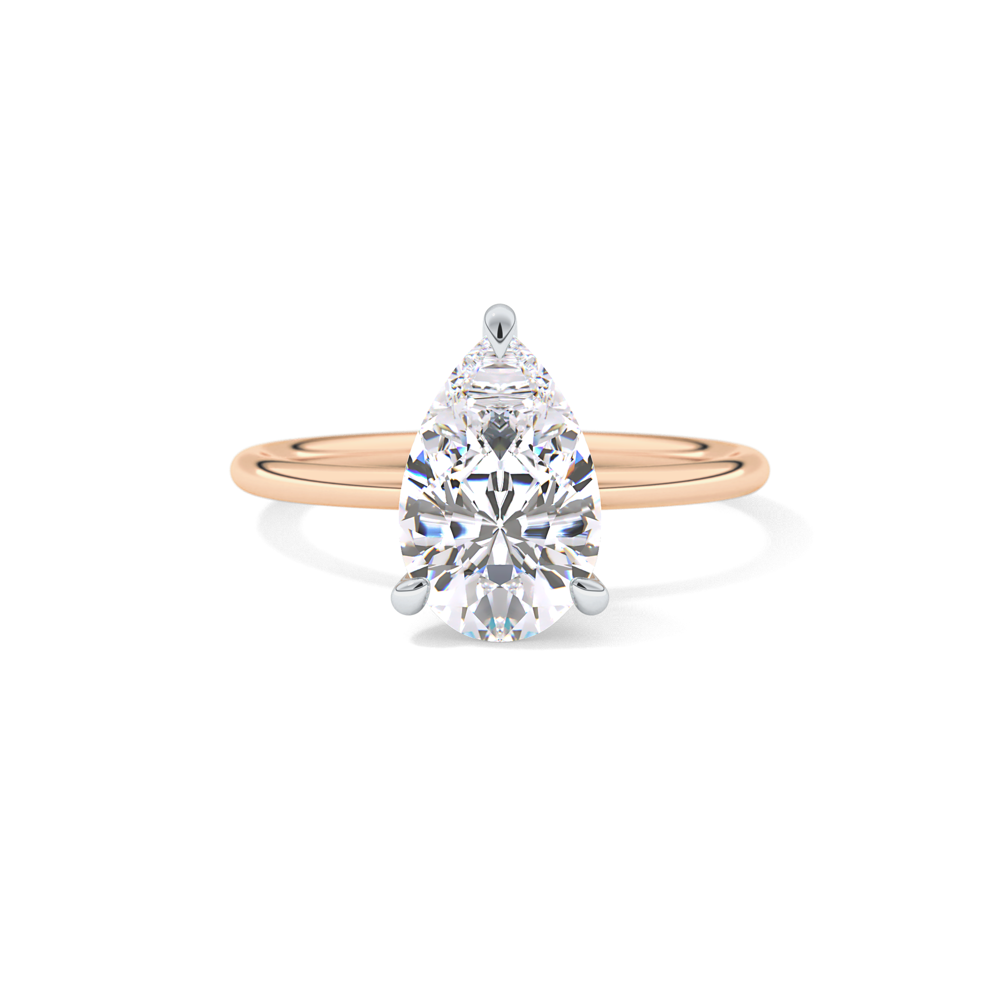 Pear Solitaire Lab Grown Diamond Engagement Ring