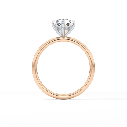 Pear Solitaire Lab Grown Diamond Engagement Ring