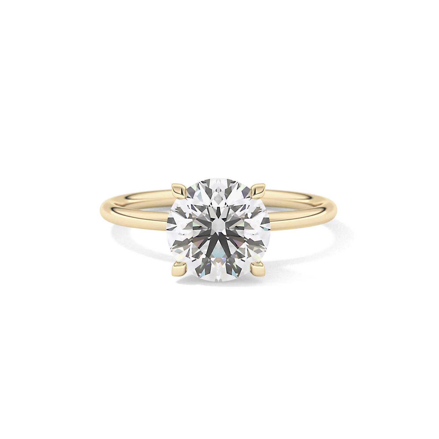 Round Solitaire Lab Grown Diamond Engagement Ring
