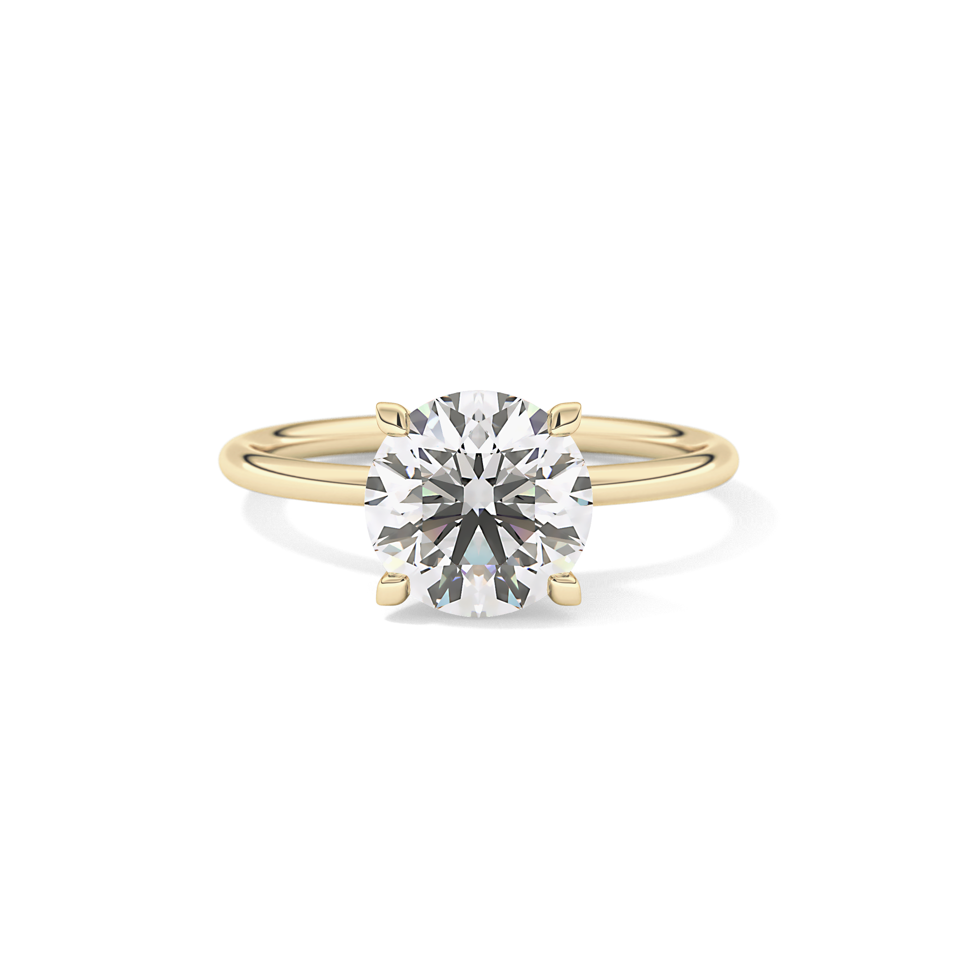 Round Solitaire Lab Grown Diamond Engagement Ring