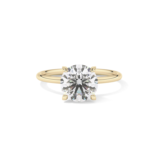 Round Solitaire Lab Grown Diamond Engagement Ring