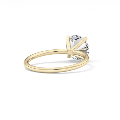 Round Solitaire Lab Grown Diamond Engagement Ring