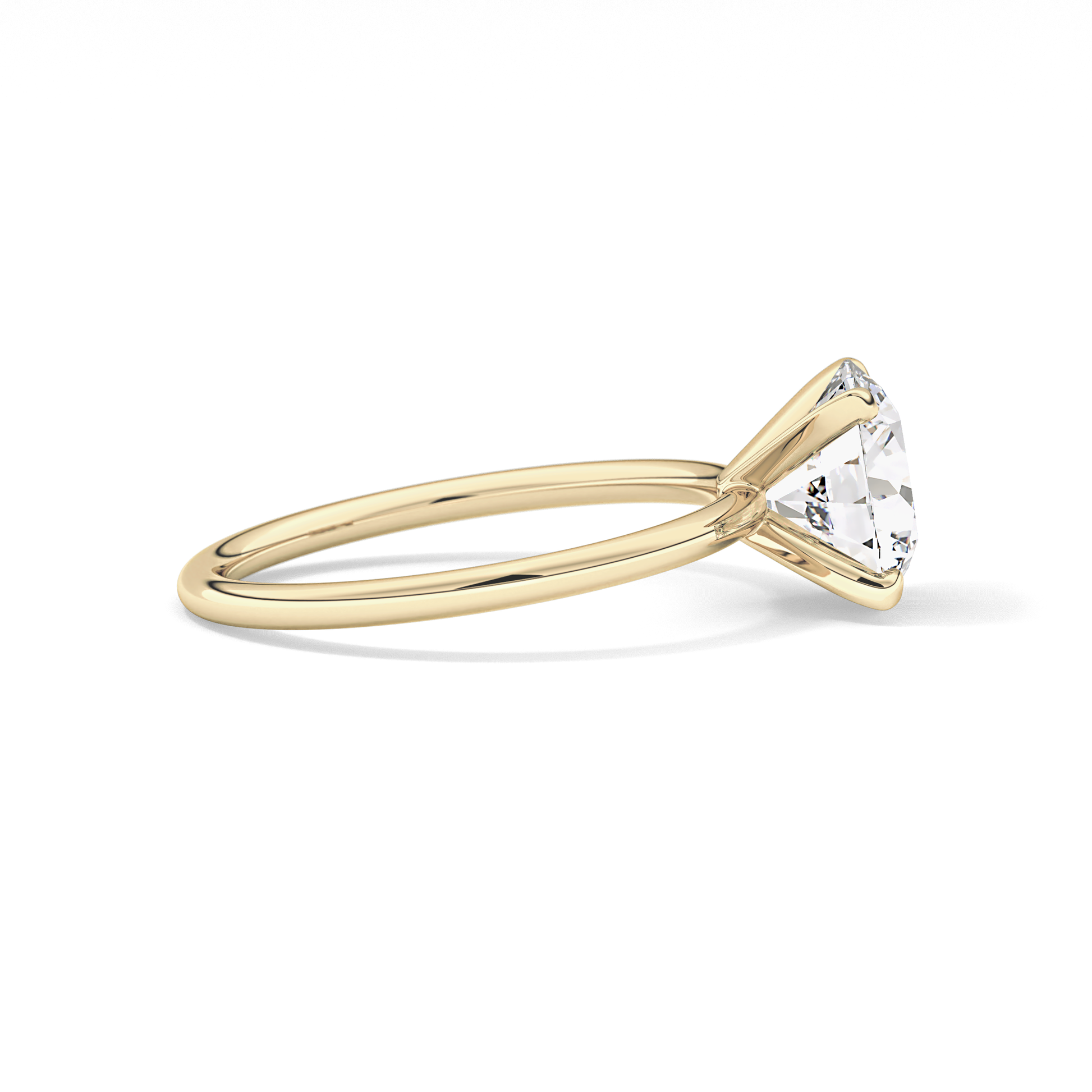 Round Solitaire Lab Grown Diamond Engagement Ring