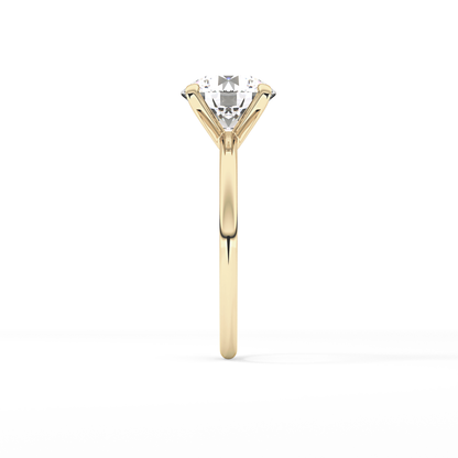 Round Solitaire Lab Grown Diamond Engagement Ring