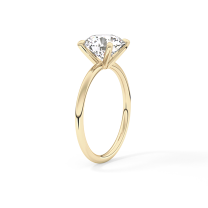 Round Solitaire Lab Grown Diamond Engagement Ring