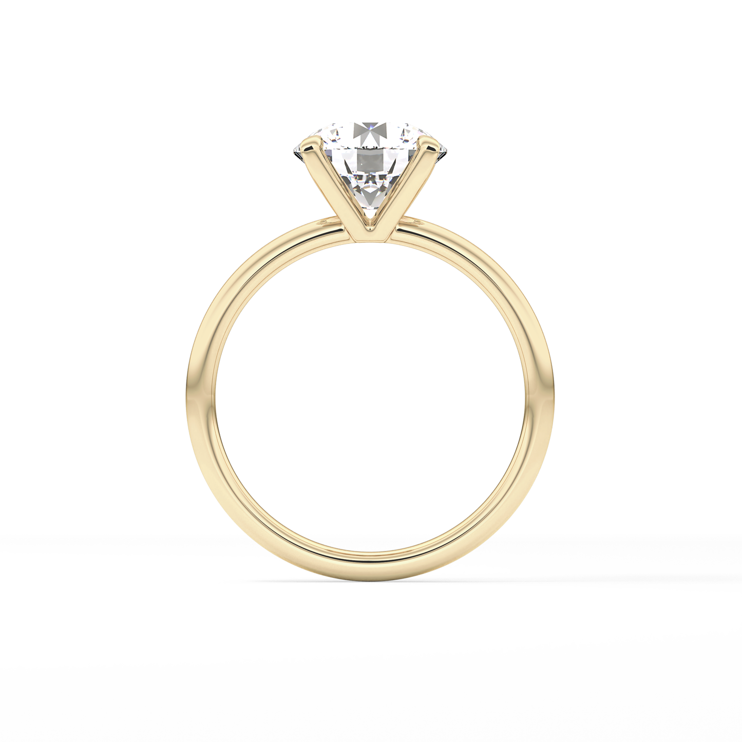 Round Solitaire Lab Grown Diamond Engagement Ring