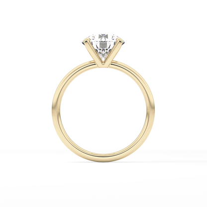 Round Solitaire Lab Grown Diamond Engagement Ring
