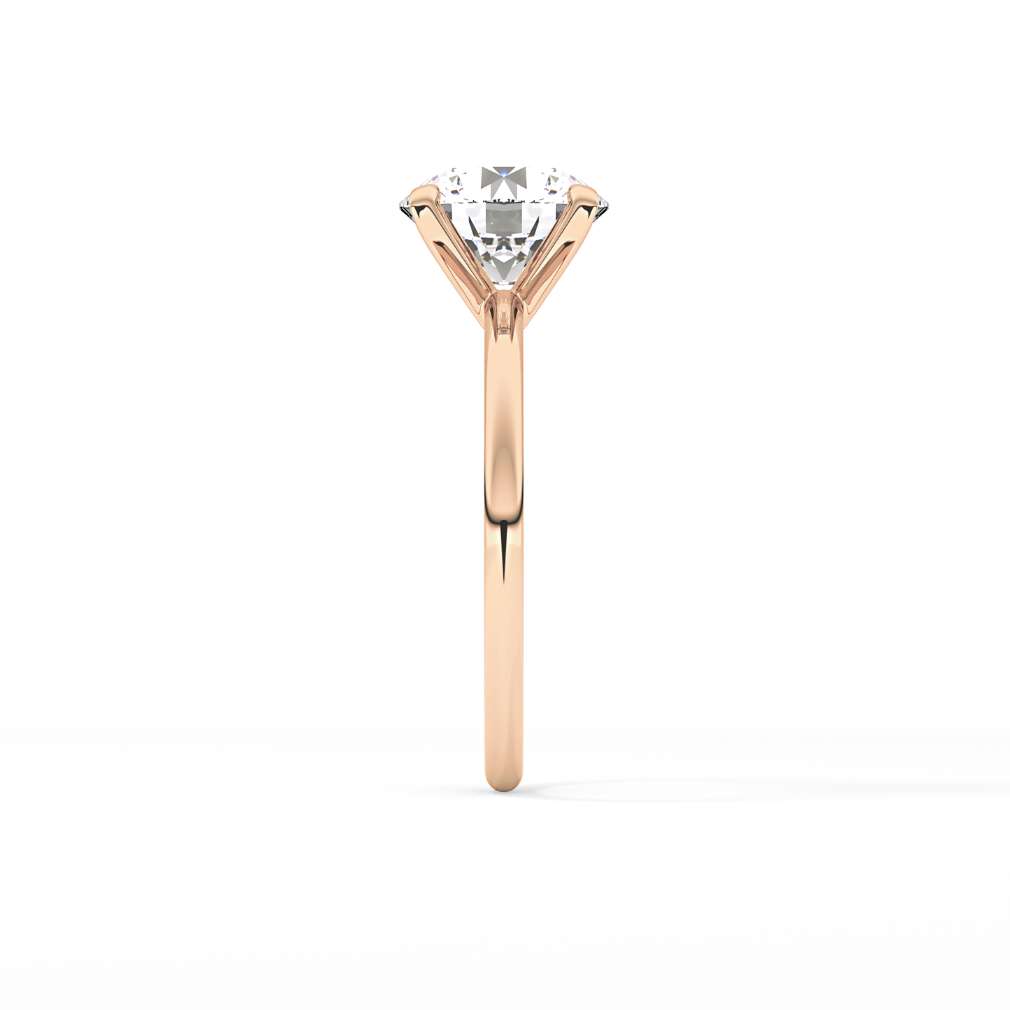 Round Solitaire Lab Grown Diamond Engagement Ring