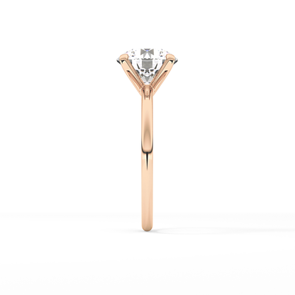 Round Solitaire Lab Grown Diamond Engagement Ring