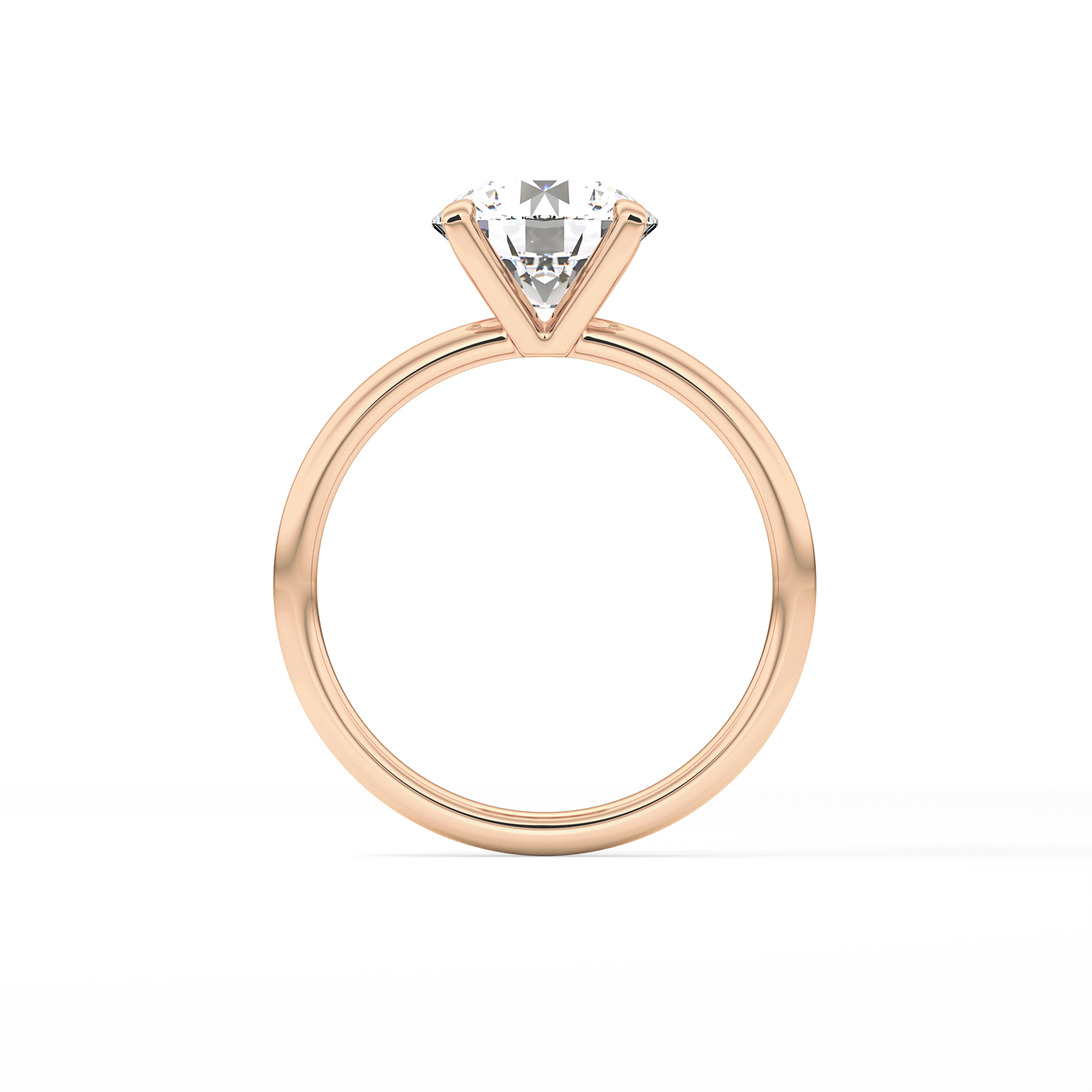 Round Solitaire Lab Grown Diamond Engagement Ring