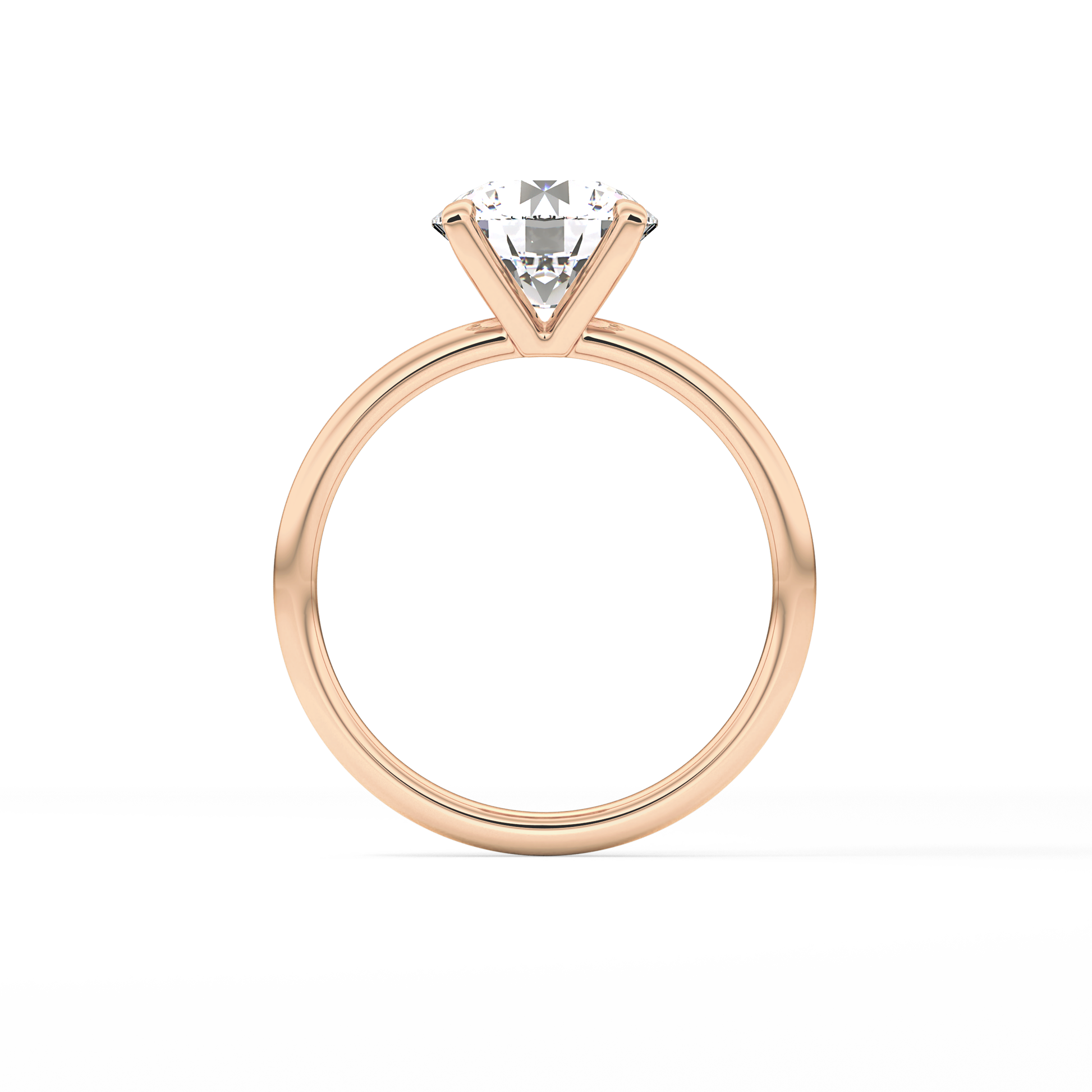 Round Solitaire Lab Grown Diamond Engagement Ring