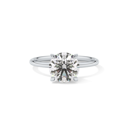 Round Solitaire Lab Grown Diamond Engagement Ring
