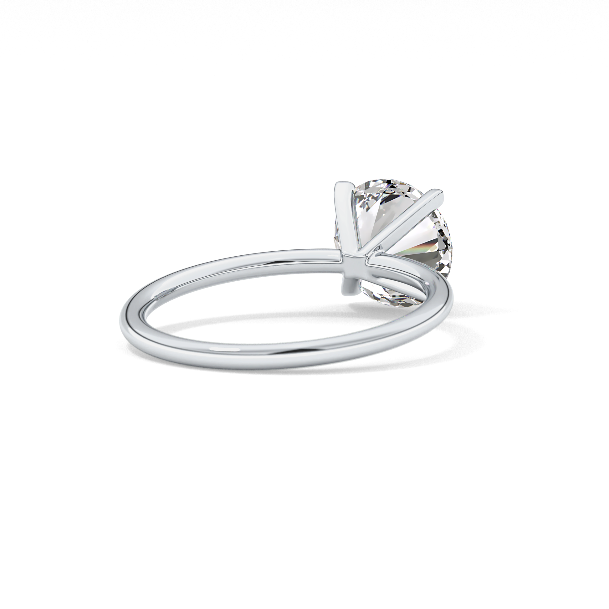 Round Solitaire Lab Grown Diamond Engagement Ring