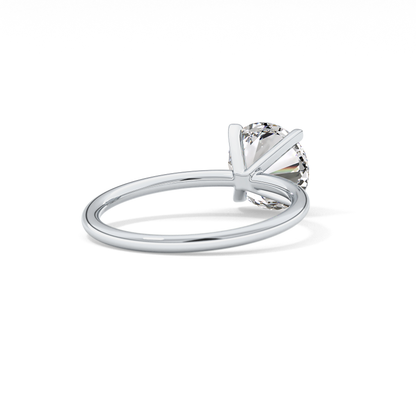 Round Solitaire Lab Grown Diamond Engagement Ring
