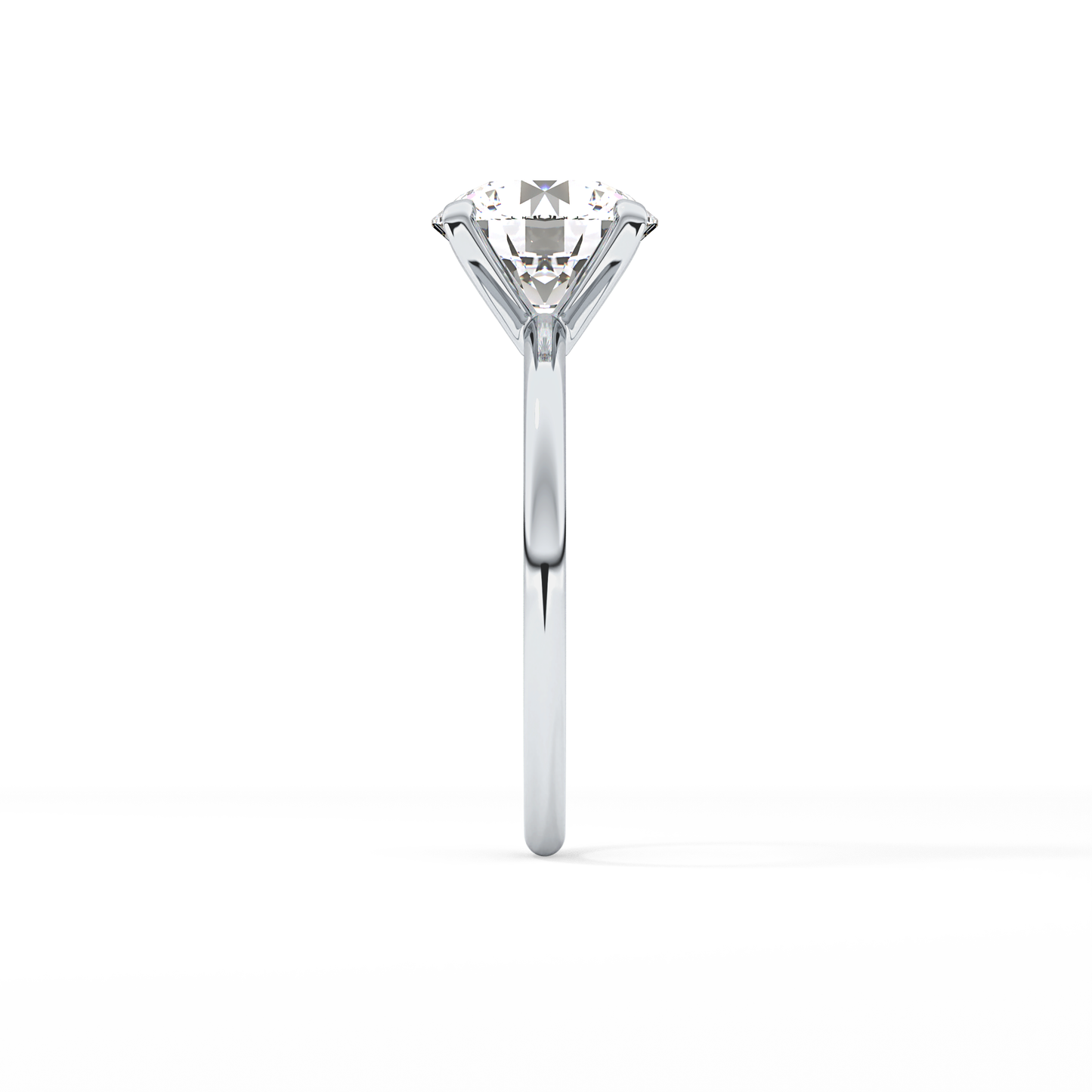 Round Solitaire Lab Grown Diamond Engagement Ring