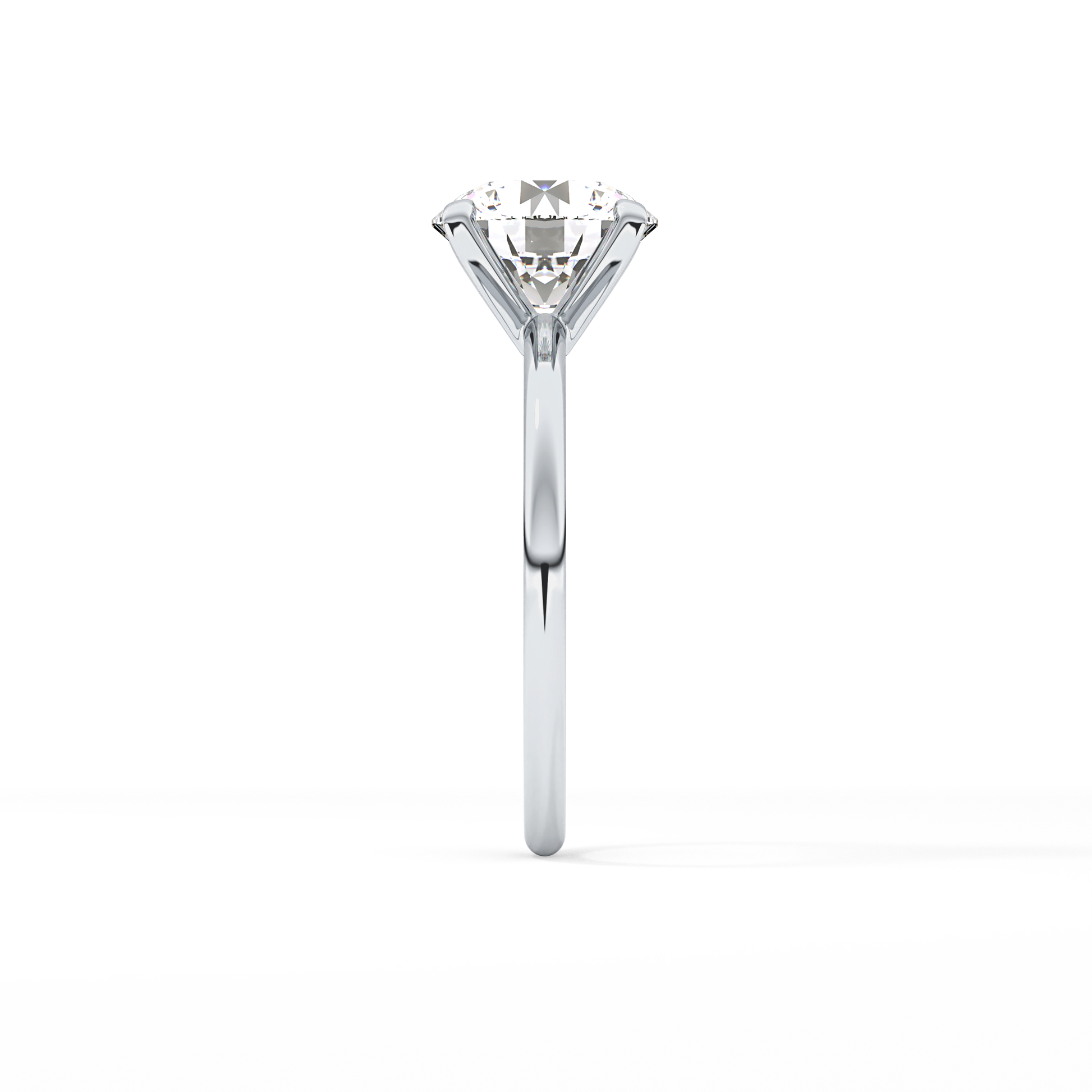 Round Solitaire Lab Grown Diamond Engagement Ring