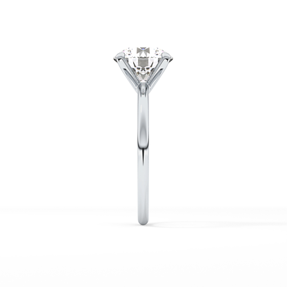 Round Solitaire Lab Grown Diamond Engagement Ring